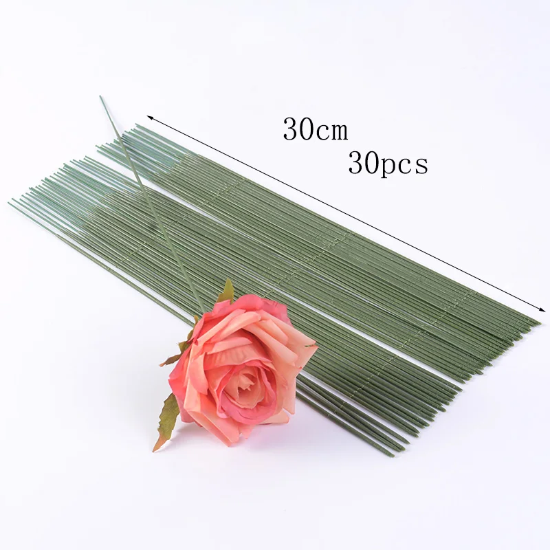 Künstliche Blumen Stab Stiel Zweige Eisendraht für zu Hause Hochzeit Dekoration Vase Blume Stick Pflanze Handwerk Bouquet Dekor Zubehör – Detail 8