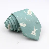 New Floral Tie For Men Skinny Casual Cotton Necktie For Wedding Casual Mens Neckties Classic Suits Flower Print Neck Ties Cravat 4
