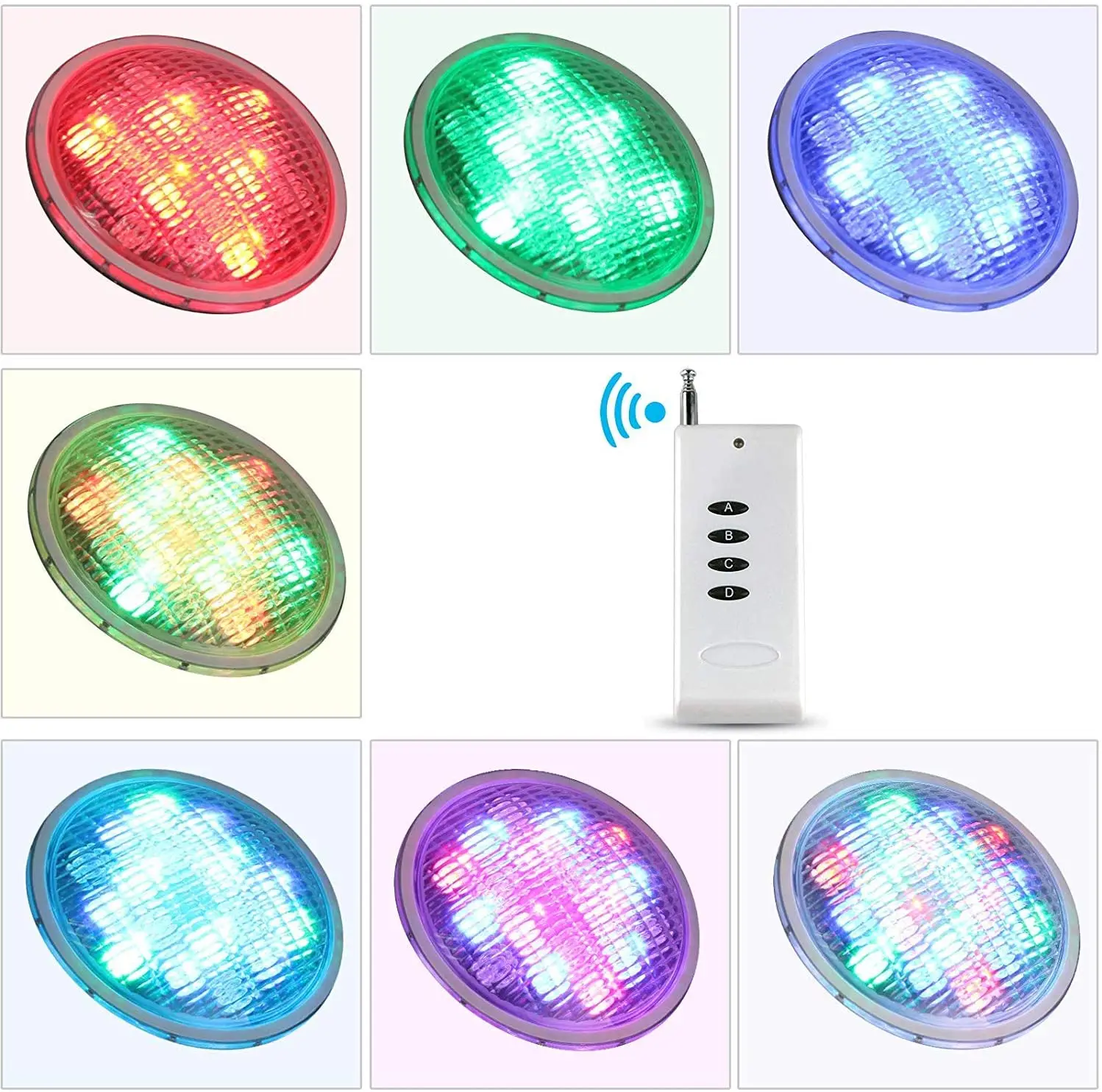 

54W LED Swimming Pool Light With Remote Control Waterproof RGB Underwater Lamp Holiday Outdoor Pond Spotlight Fountain Lighting