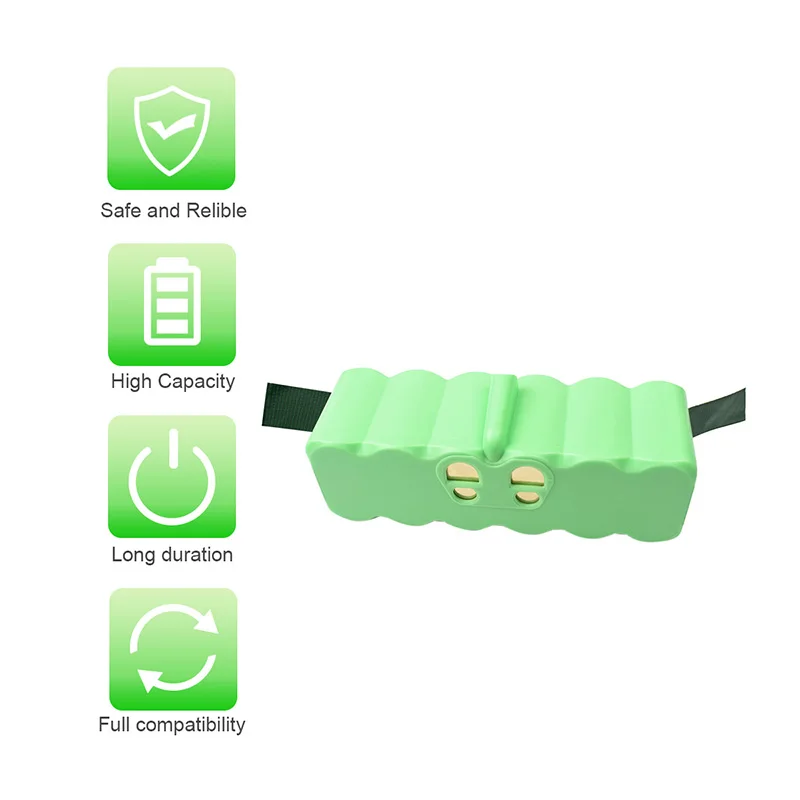 Powtree 6400mAh 14.4V ليثيوم أيون بطارية قابلة للشحن ل اي روبوت رومبا 500 550 620 650 760 770 800 سلسلة مكنسة كهربائية البطارية