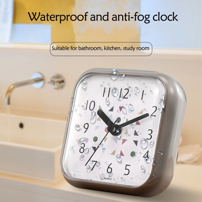 Simple Electronic Wall Clock Waterproof Shower Watches Digital Bathroom Wall Clocks Temperature Clocks Hanging Timer