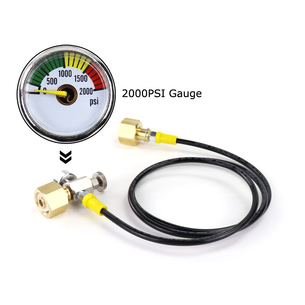 NEW CO2 Fill Refill Station Charging Adaptor With 50Inch (125CM) Hose W21.8(DIN477) G3/4 CGA320 Connector