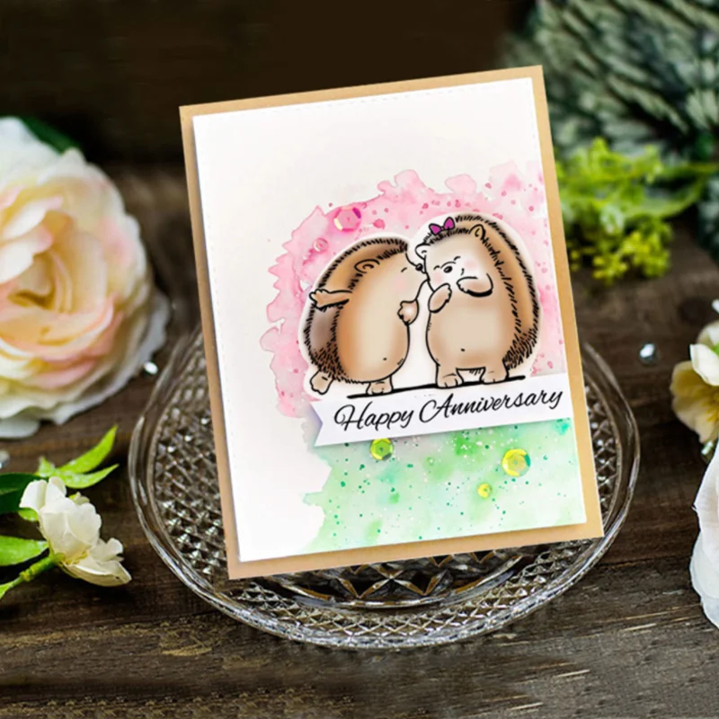 1pc Torre Riccio Trasparente Timbro In Silicone Trasparente Sigillo Scrapbook FAI DA TE Timbratura In Gomma Colorazione Goffratura Diario Decor Riutilizzabile