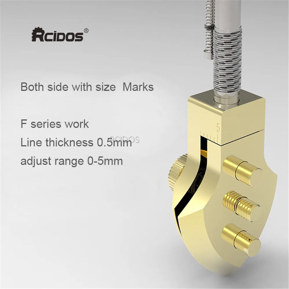 F Series Leather Creaser Heater Tips,RCIDOS Supply 3-5 Days Ship Out, Line thickness 0.5mm, range 0-5mm adjustable