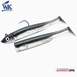7.5cm Soft Tail with 12g JIG Head Saltwater Fishing Lure Set 17g 9.5cm Swing Shad Soft Baits Super Vinyl Perch Bass Fishing Bait