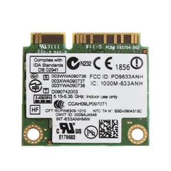 Dual Band 450M 633ANHMW PCI-E Wireless Card for intel Ultimate-N WiFi Link 6300