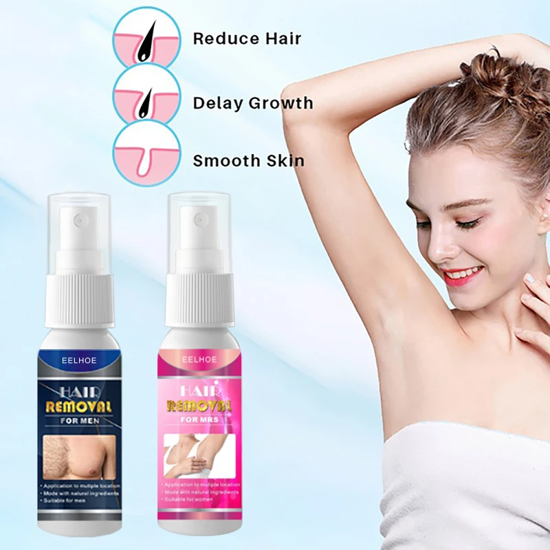 Men Women Natural Hair Removal Cream Painless Hair Remover Spray Armpit Legs Arms Skin Body Care Depilatory Cream Spray TSLM1