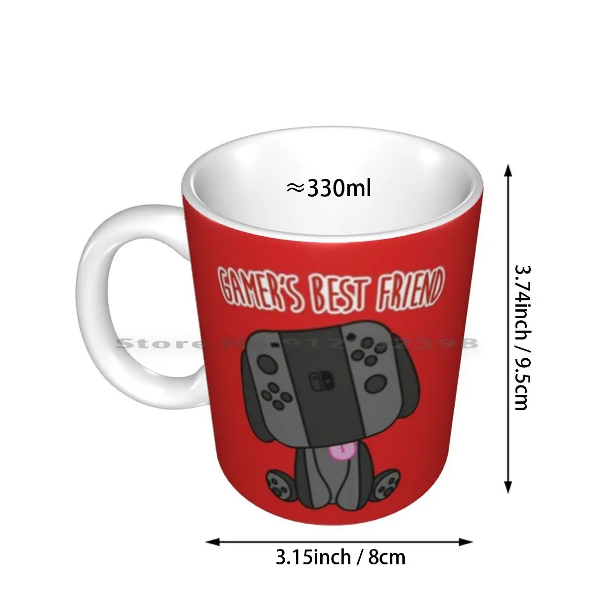 Gamer's Best Friend Ceramic Mugs Coffee Cups Milk Tea Mug Switch Dog Friend Pet Best Friend Pets Switch Switch Wii Wiiu Bros