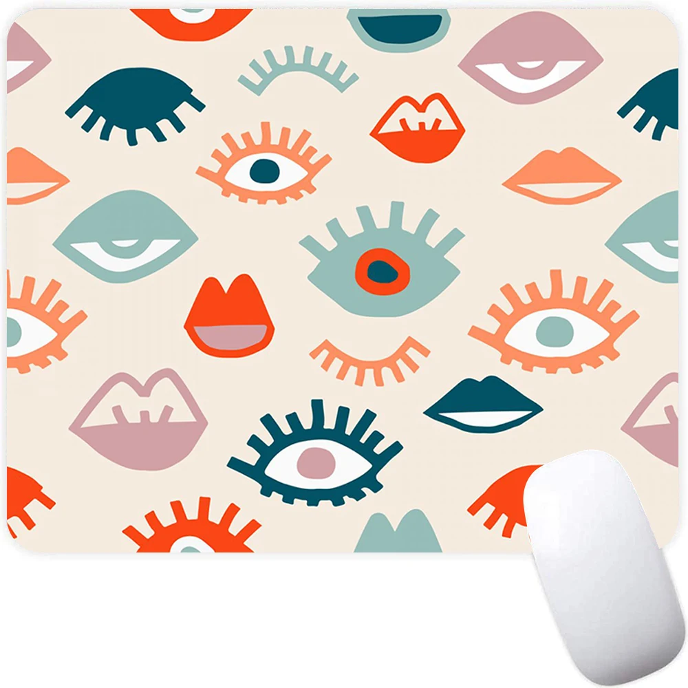Аниме Evil Eyes Pattern Маленький игровой коврик для мыши Компьютерный офисный коврик для мыши ПК Геймер Коврик для мыши Ноутбук Коврик для клавиатуры Коврик для клавиатуры Настольный коврик