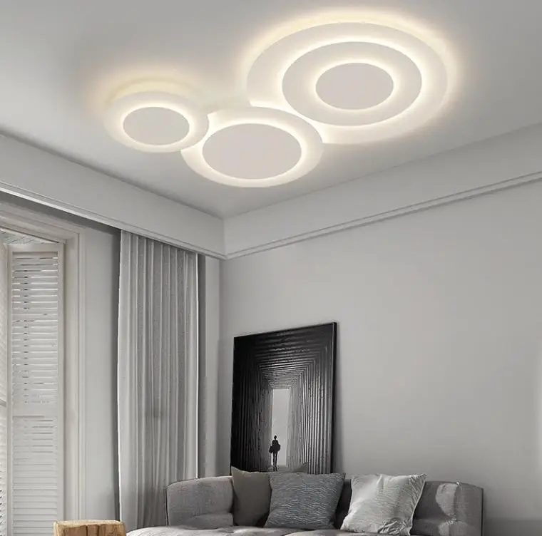 

Creative led ceiling lamp new light luxury master bedroom lamp modern simple restaurant living room Main lamp