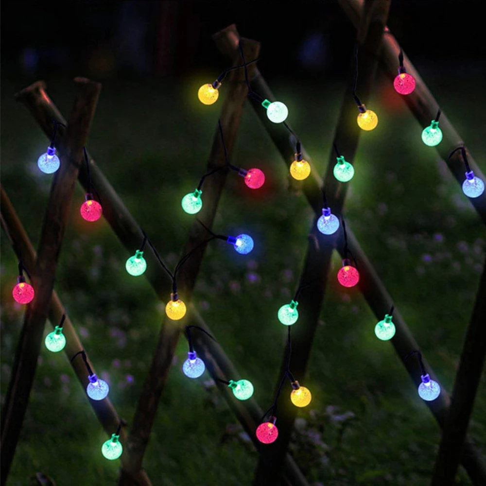 3M 6M 11M Crystal ball LED String Fairy Lights USB/Battery Powered Waterproof Holiday Garland Lights For Outdoor Christmas