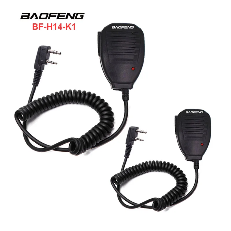 

2pcs Baofeng Speaker BF-H14-K1 Handheld Microphone for BAOFENG Walkie Talkie UV-5R BF-888S UV-82 GT-3 Transceiver