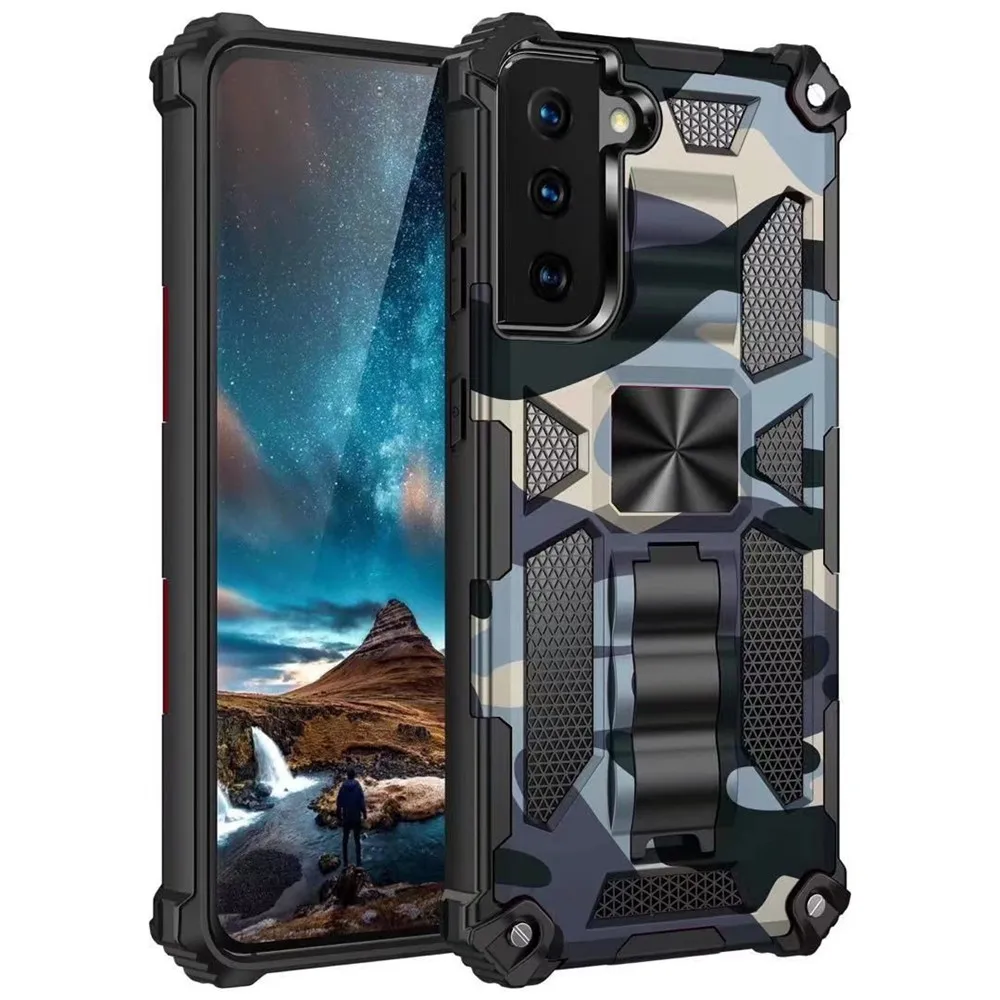 Military Hard Armor Shockproof Case For Samsung Galaxy S26 Ultra S25 FE S24 S23 S22 S21 A57 A17 A15 A16 A56 Kickstand Back Case