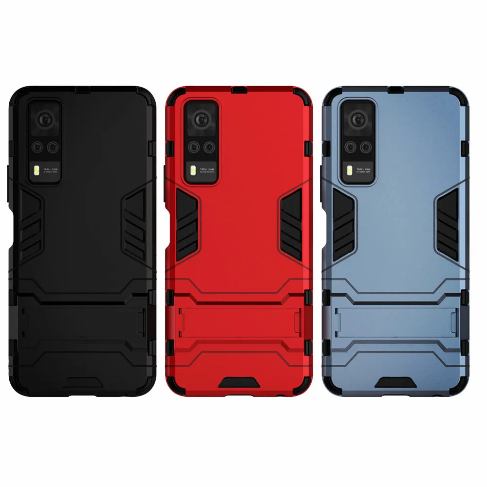 Robot Armor Shell Kickstand Hard Back Phone Case For Vivo Y31 Funda For VIVO Y31 Y 31 V2036 Cover vivoY31 2021 6.58