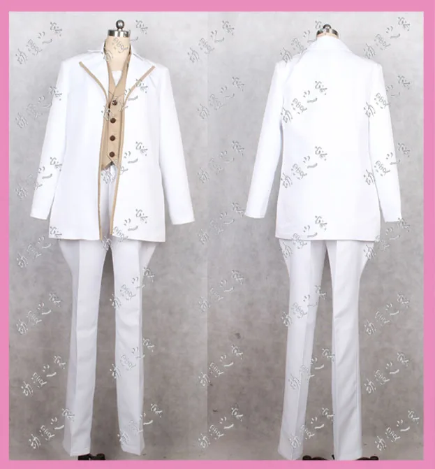 

Uta no Prince-Sama Ai Mikaze Cosplay Costume Pants T-shirt Vest Coat Full Set Halloween Adult White Uniform Party Outfit