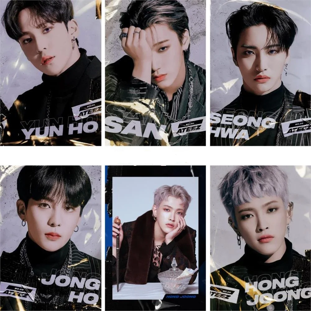 5D DIY square/round Diamond Painting Ateez Members Kpop Posters  Cross Stitch Diamond Embroidery Pattern Rhinestone home decor