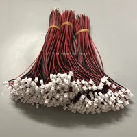 Cable conector JST 1,25 SH, Cable electrónico de paso de 1,25 MM, 2 pines, longitud de un solo extremo de 50MM, 100MM, 150MM, 200MM, 28AWG, 10 Uds.