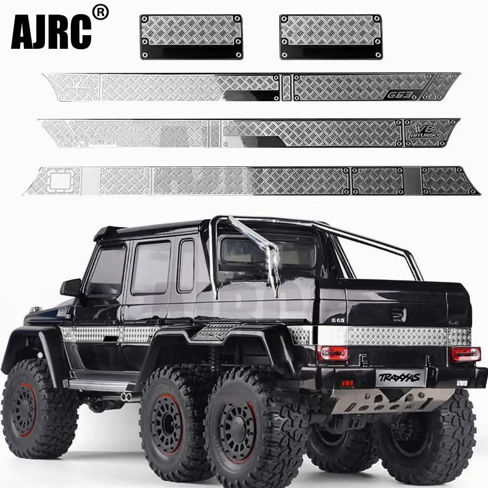 

Stainless Steel Decorative Sheet Anti-skid Plate for 1/10 Trax TRX-6 G63 TRX-4 G500 RC Car Body Parts