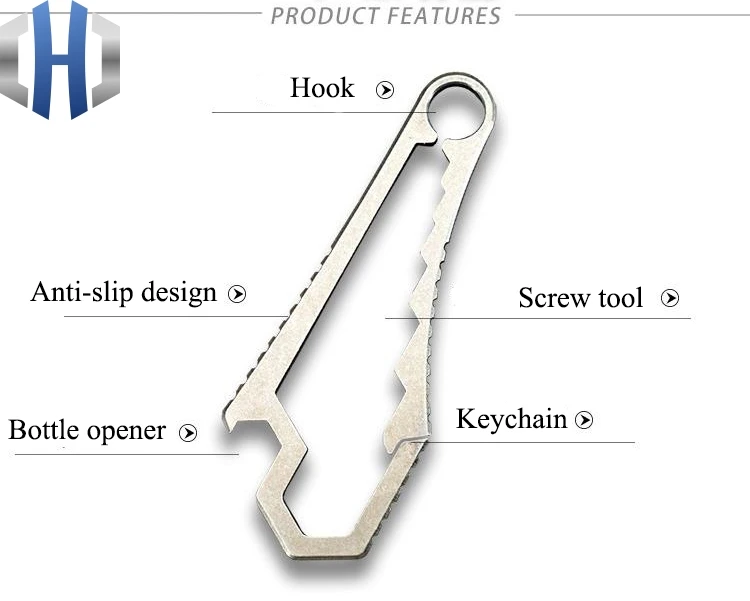 Titan Đa Năng Tiện Ích Móc Khóa Vòng Dụng Cụ Mở Vít Vặn Vít Cờ Lê Di Động Công Cụ EDC