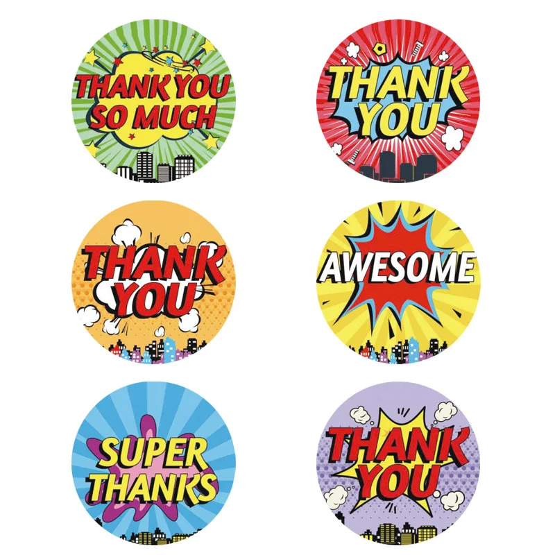 500 pcs/roll Motivational words sticker teacher reward sticker for school student 6 designs labels 