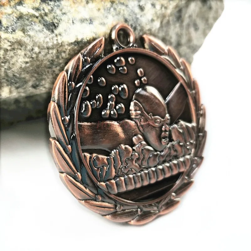 Médaille de natation en métal pour enfants, liste de compétitions de natation, médaille de sport d'usine scolaire 2021