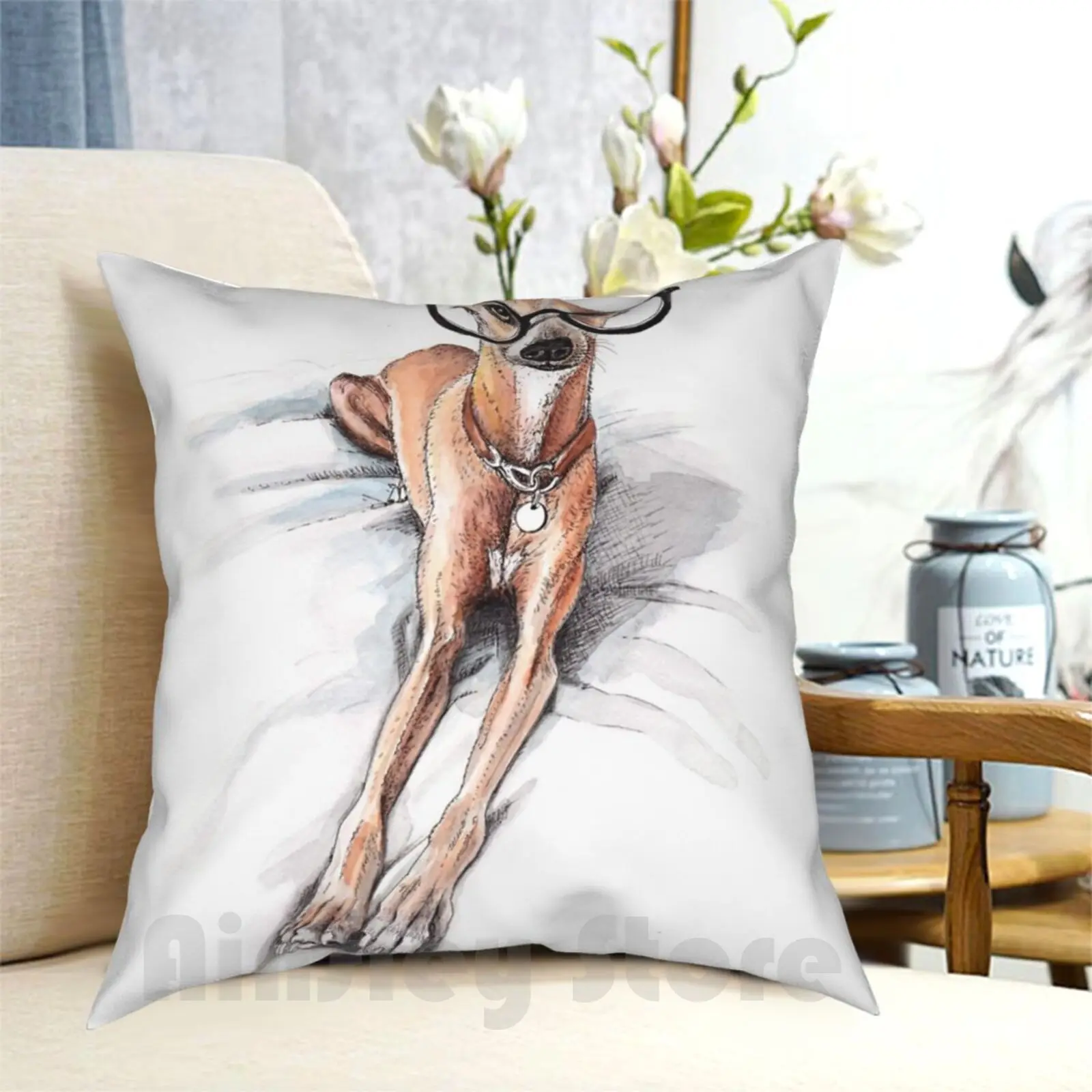 Im So Specsy! Pillow Case Printed Home Soft Throw Pillow Italian Greyhound Greyhound Iggy Lurcher Galgo Funny Italian