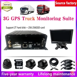 HYFMDVR 4 Channel MDVR 4G GPS Mobile DVR Kit With Camera and Monitor