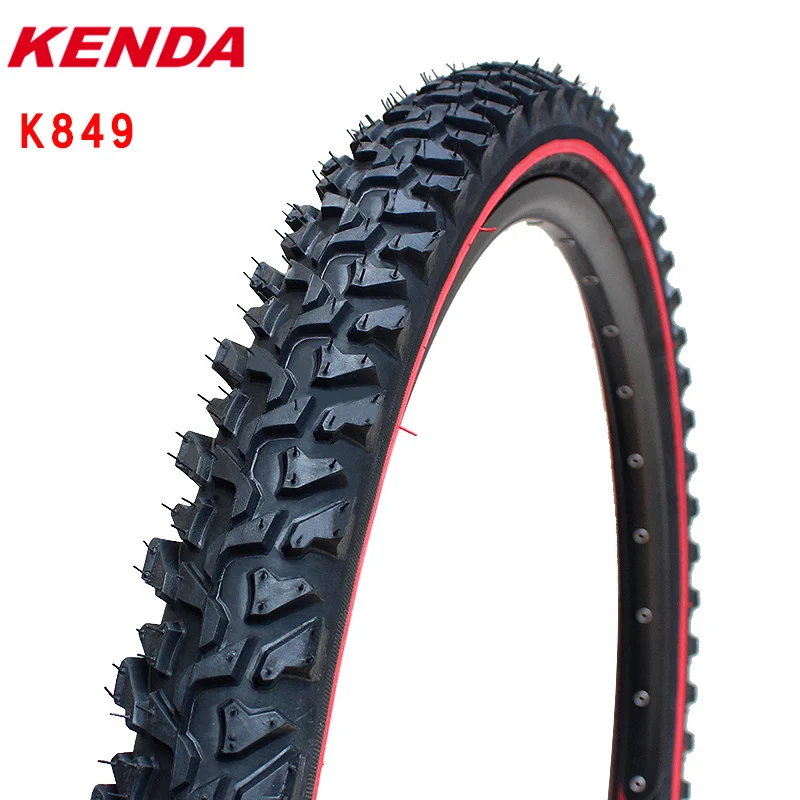 Dettagli Kenda pneumatici mountain bike filo di acciaio k849 24 26 pollici 24*1.95 26*1.95 2.1 nero pneumatico rosso linea trasversale addensato pneumatico