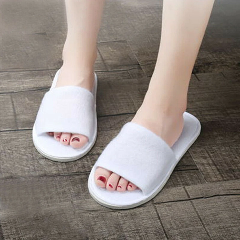 Disposable Slippers Solid Color Shoes Non-slip for Hotel Adult Indoor Unisex Flip Flop New