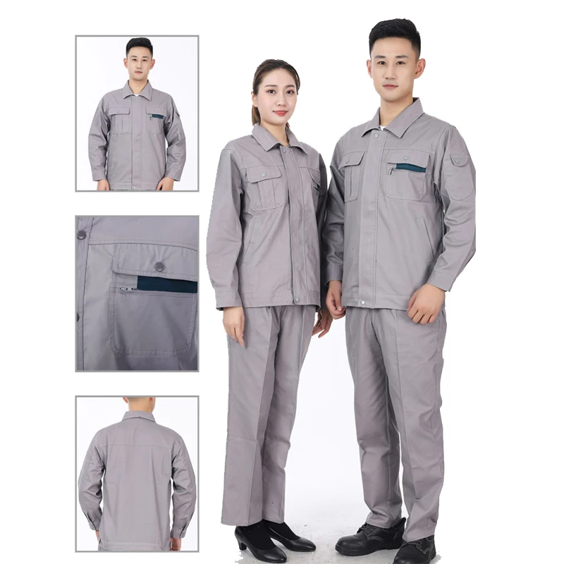 Welding Suit Reflective Multi Pockets Work Clothing Men Women Anti-Scalding Electric Factory Repairman Workshop Durable Uniforms