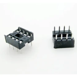 60PCS 8Pin 8 Pin DIP-8 8DIP 8 DIP IC Sockets Adaptor Solder Type IC Connector Chip Base 2.54MM