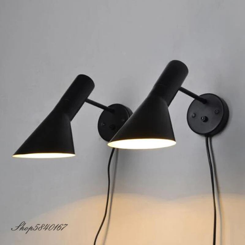 Imagem -02 - Lâmpadas de Parede Industriais Nórdicas Iluminação Interna Sconce Loft Stair Lights Lâmpadas do Quarto Luz de Parede com ue Eua au Plug