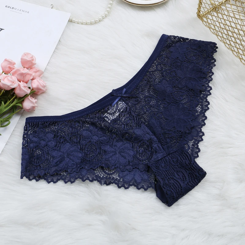 2020 Sexy Lace Panties Soft Breathable Briefs Women Underwear Ladies Panty Transparent Tempting Mid-Rise Cotton Lingerie