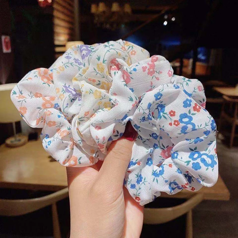 1 Buah Ikat Rambut Motif Bunga Kecil Korea Ikat Rambut Kain untuk Rambut Wanita Antik Rambut Dasi Rambut Cincin Hiasan Rambut Aksesori Rambut