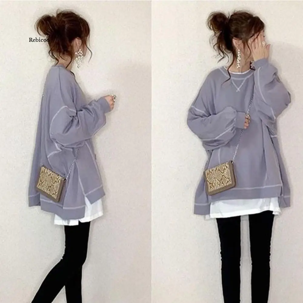 

Women Harajuku Thin Hoodie Autumn Pullover Casual Fashion Simple Preppy Top Oversize Loose Young Girl Fashion Outwear Sweatshirt