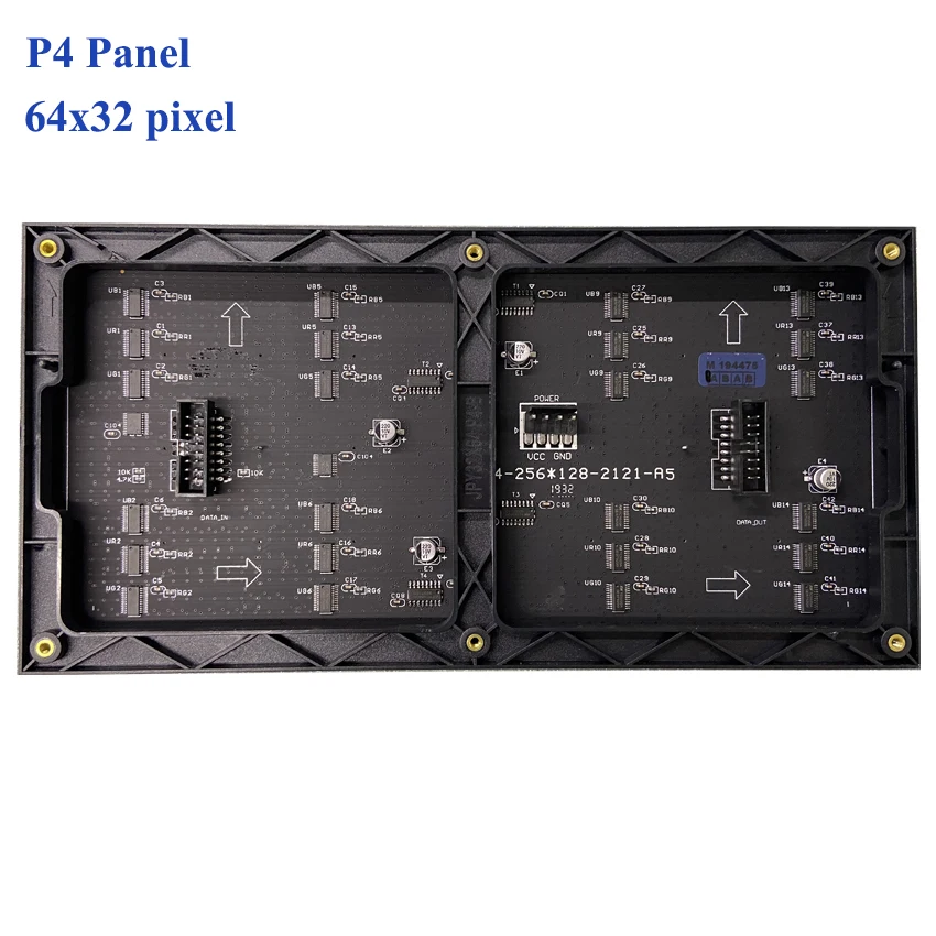 Imagem -02 - Painel de Led Interno com Tela de Vídeo p4 64*32 Pixels 256*128 mm 16 Digitalizador Rgb Todas as Cores Hub75 Smd p4