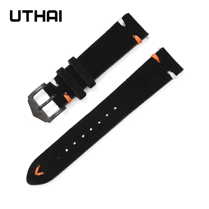 leather strap Suede watch strap 20mm 22mm watch band Quick release bars watch accessories watchband UTHAI Z72