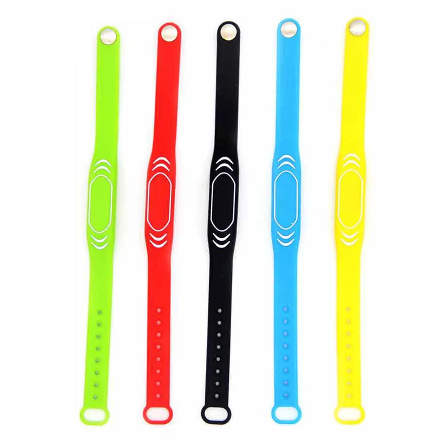 10pcs RFID 125khz  Card Silica Wrist Keyfob Waterproof Access Control Card Multi Color Options