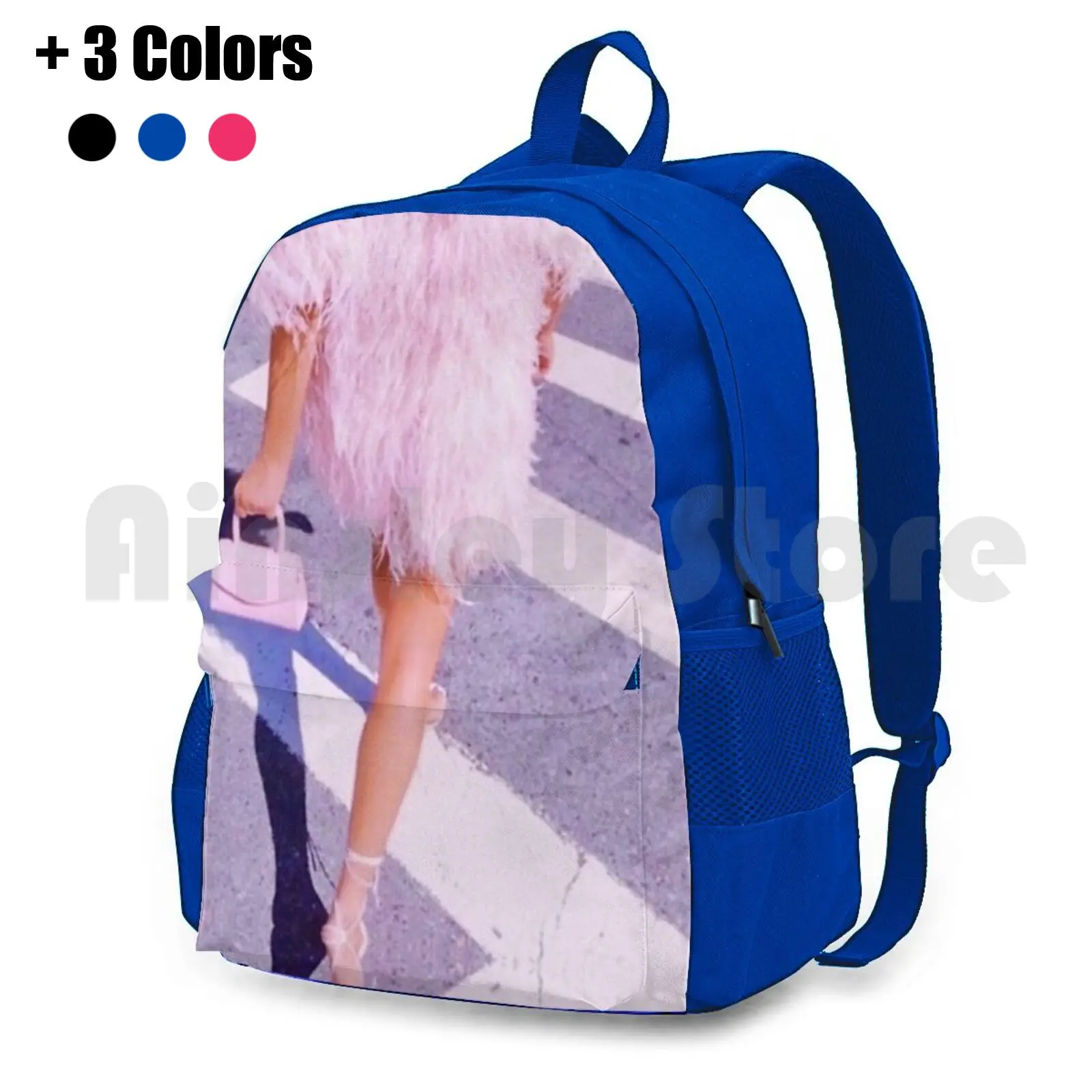 Drama Queen Outdoor Hiking Backpack Waterproof Camping Travel Drama Queen Fashion Cute Pink Tumblr Funny Trendy Cool Blue Girls