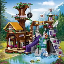 Adventure 872PCS Friends Camp Character Building Blocks Tree House Girl Bricks Toys For Children Christmas Gifts Kids Model