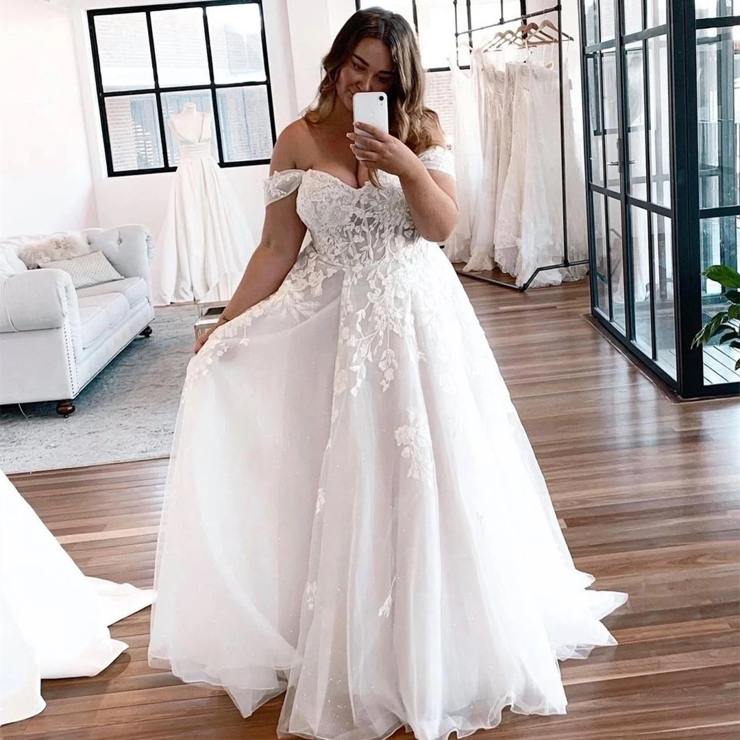 Lace Wedding Dress Plus Size Wedding Dress Sweetheart Floor Length Elegant Big Rustic For Women Big Elegant Sleeveless Custom Ma