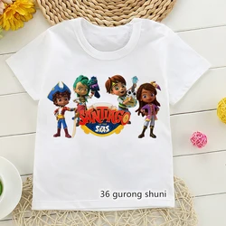 New Boys T-Shirts Funny Cartoon Santiago Graphic Print Children Tshirt  Cute Girls T Shirts Casual Kids Clothe Tumblr Tee
