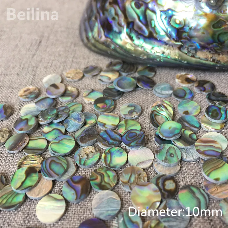 1lot(20pcs)Diameter 10mm New Zealand abalone shell sheet for musical instrument accessories and DIY crafts decoration materials