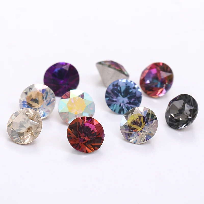 5MM 50Pccs/Pack Jewerly Gemstone 32 Cutting Faces Diamond Ring Earring Crystal Xirius Stone  K9 Crystals Nail Decorations