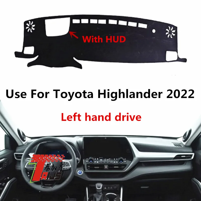 

TAIJS Factory articles para autos Polyester Fibre Car Dashboard Cover For TOYOTA Highlander 2022 Left Hand Drive with HUD