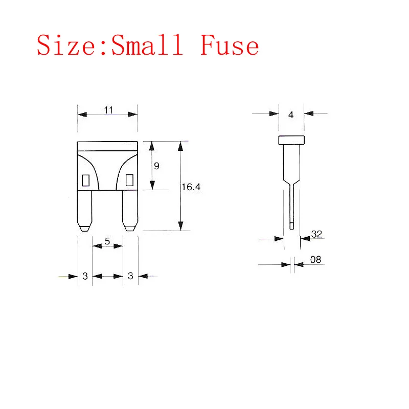 Waterproof Power Socket Small Blade Type inline InLine Fuse Holders with 10A Fuse auto Car Replacement Fuses length  16AWG