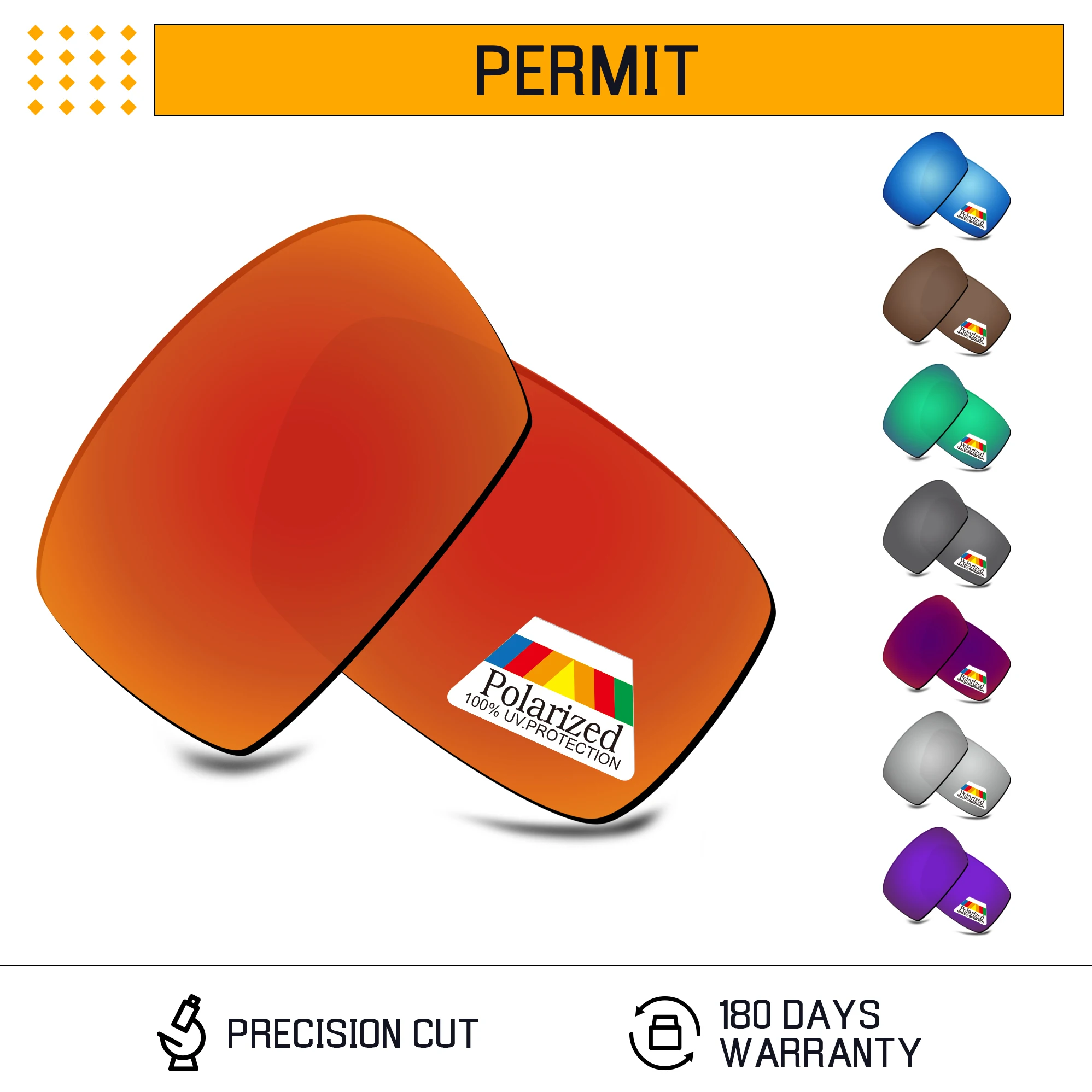 Bwake polarizado lentes de substituição para-costa del mar permit 06s9022 óculos de sol quadro-várias opções