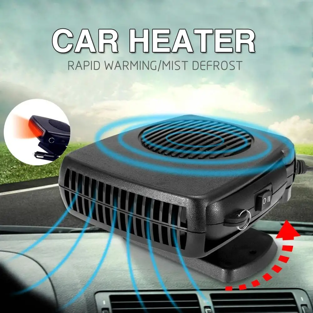 Portable 12V/24V 200W 2 in 1 Car Ceramic Heater Cooler Dryer Fan Heating Defroster Demister