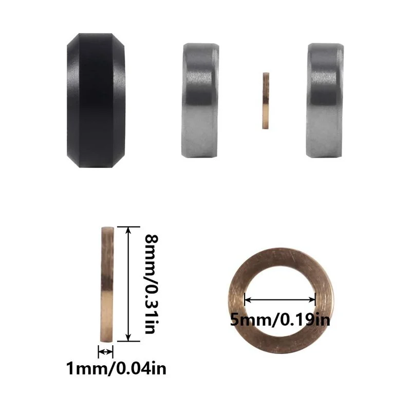 Cuscinetto lineare 625ZZ della puleggia di plastica 625ZZ della ruota di POM della stampante di Aokin 2/6PCS 3D per il Pro Ender 3 V2 CR-10 di Ender