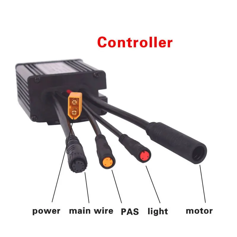 Waterproof Connector Kit for Electric Bicycle, Controller, Throttle Brake, LCD8H, PAS, 500W, 22A